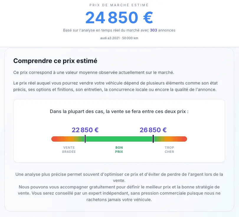 Exemple resultat estimation gratuite